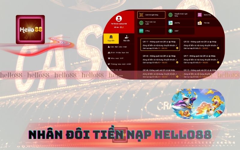 Nạp Tiền Hello88 Nhân Đôi Tiền Nạp